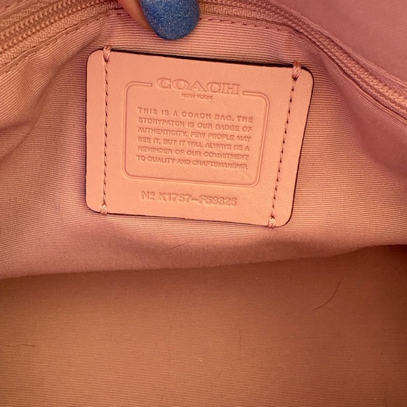 Coach Light Pink Leather Satchel - Picture 6 of 8
